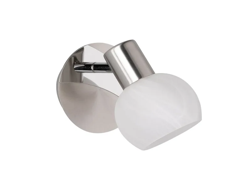 LED Wandstrahler, Dimmfunktion, LED wechselbar, Warmweiß, innen, klein-e Wandleuchte Treppenhaus Lampenschirm-e Glas, Höhe 17cm van Reality in Zilver – productfoto