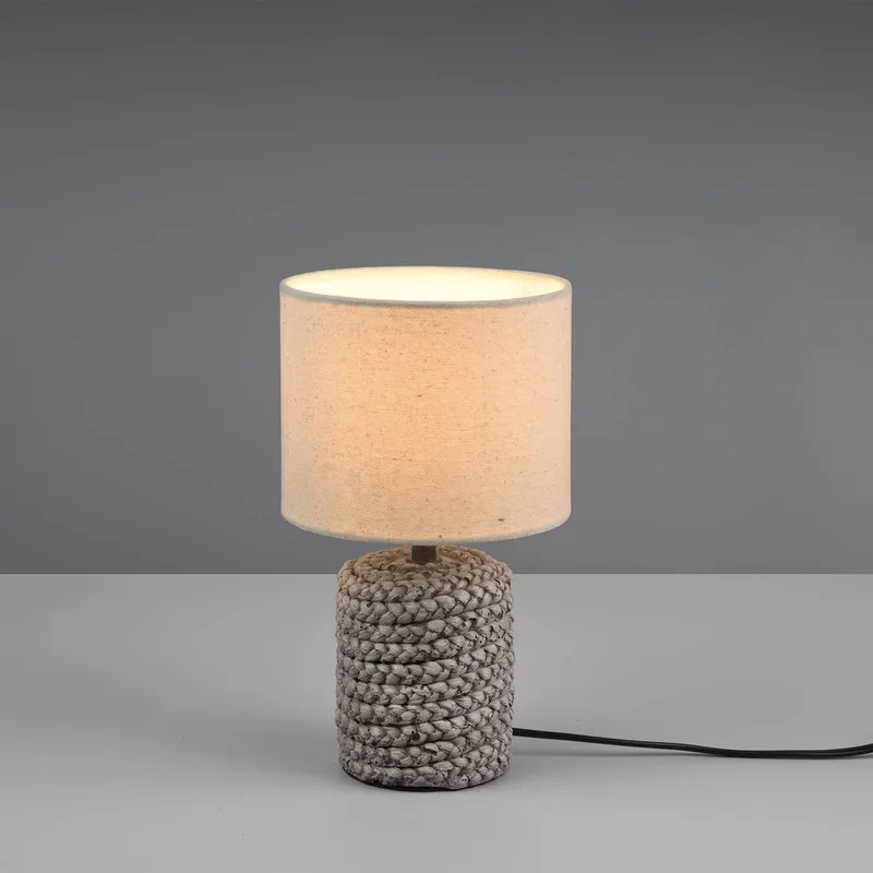 Mala tafellamp van keramiek, Ø 15 cm de Reality en Gris, Blanc – photo produit