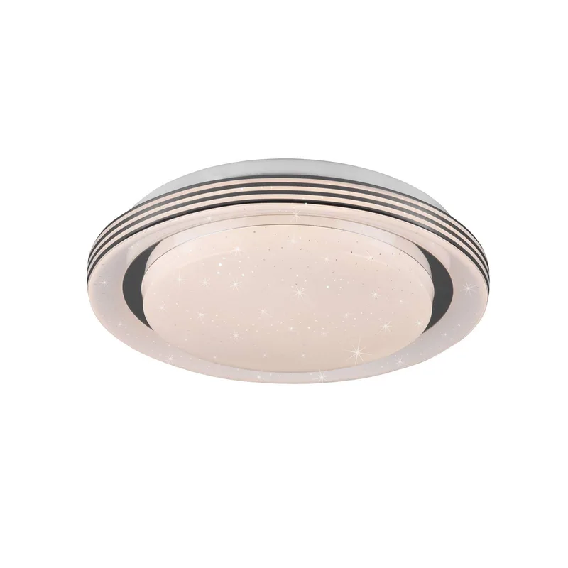 Plafondlamp Atria, Ø 27 cm, kunststof, CCT de Reality en Blanc – photo produit