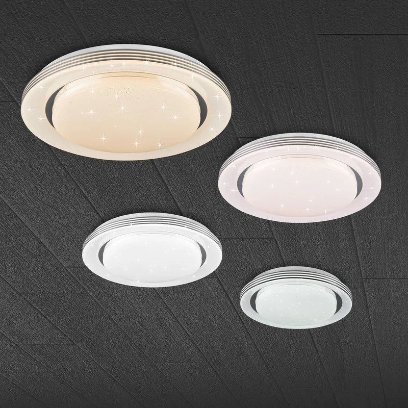 Plafondlamp Atria, Ø 58 cm, kunststof, CCT fra Reality i Hvid – produktbillede