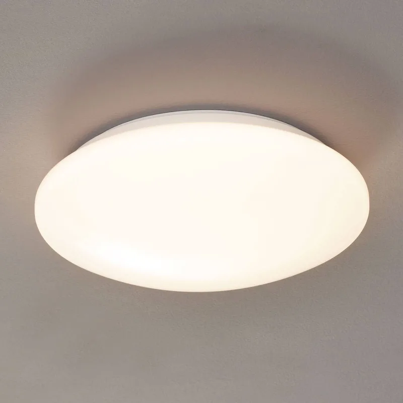 Pollux plafondlamp, Ø 27 cm, kunststof, bewegingsmelder de Reality en Blanc – photo produit