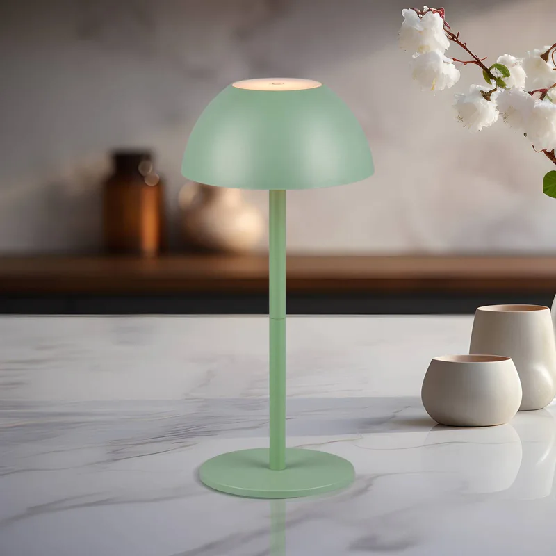 Ricardo LED tafellamp, groen, hoogte 30 cm, kunststof fra Reality i Pistachegroen – produktbillede