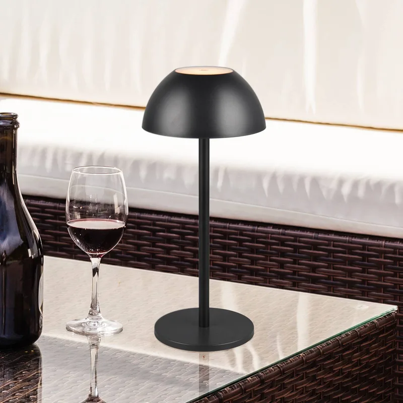 Ricardo LED tafellamp, zwart, hoogte 30 cm, kunststof de Reality en Zwart mat – photo produit