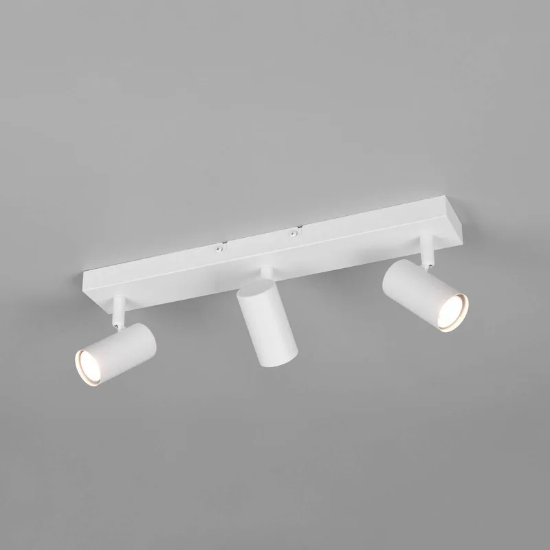 Spot Taryn, lengte 45 cm, 3-lamps, GU10 de Reality en Wit mat – photo produit