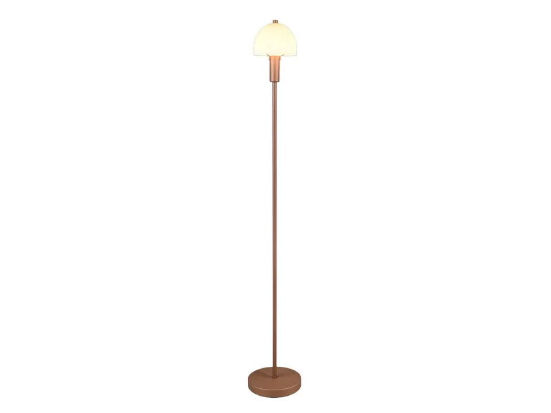 Stehlampe, ohne Leuchtmittel, klein mit Metall-Fuß & Lampenschirm Glas stehend für Ecke, Höhe 120cm de Reality en Marron – photo produit