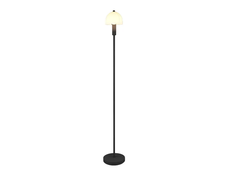 Stehlampe, ohne Leuchtmittel, klein mit Metall-Fuß & Lampenschirm Glas stehend für Ecke, Höhe 120cm de Reality en Noir – photo produit