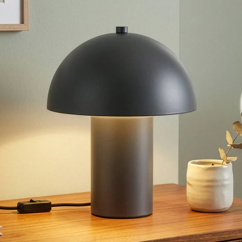 Tafellamp Enya, metaal, hoogte 25,5 cm, E14 von Reality in Anthrazit – Produktfoto