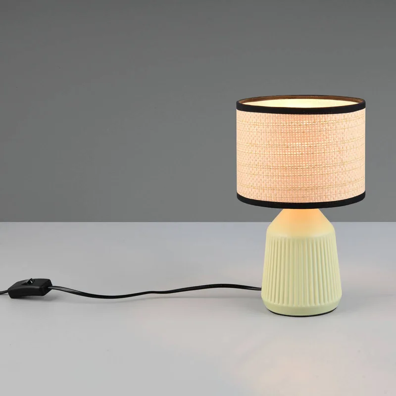 Tafellamp Formentera, groen/beige, hoogte 27 cm Keramiek/papier von Reality in Grün, Beige – Produktfoto