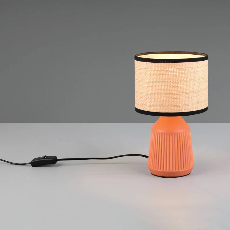 Tafellamp Formentera, terracotta/beige, 27 cm Keramiek/papier fra Reality i Terracotta, Beige – produktbillede