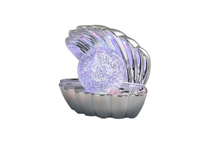 Tischleuchte Shelly Farbwechsel (Chrom, 14,5 cm) von Reality in Silber – Produktfoto
