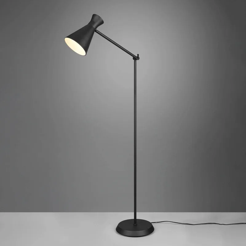 Vloerlamp Enzo, hoogte 150 cm de Reality en Noir – photo produit