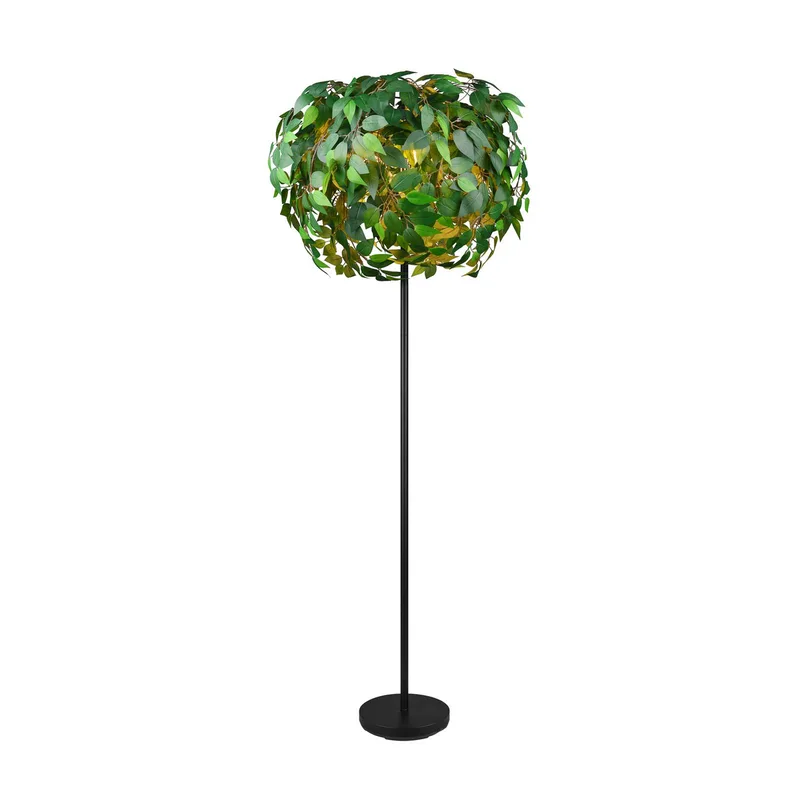 Vloerlamp Leavy, zwart/groen, hoogte 180 cm, 3-lamps de Reality en Vert, Noir – photo produit