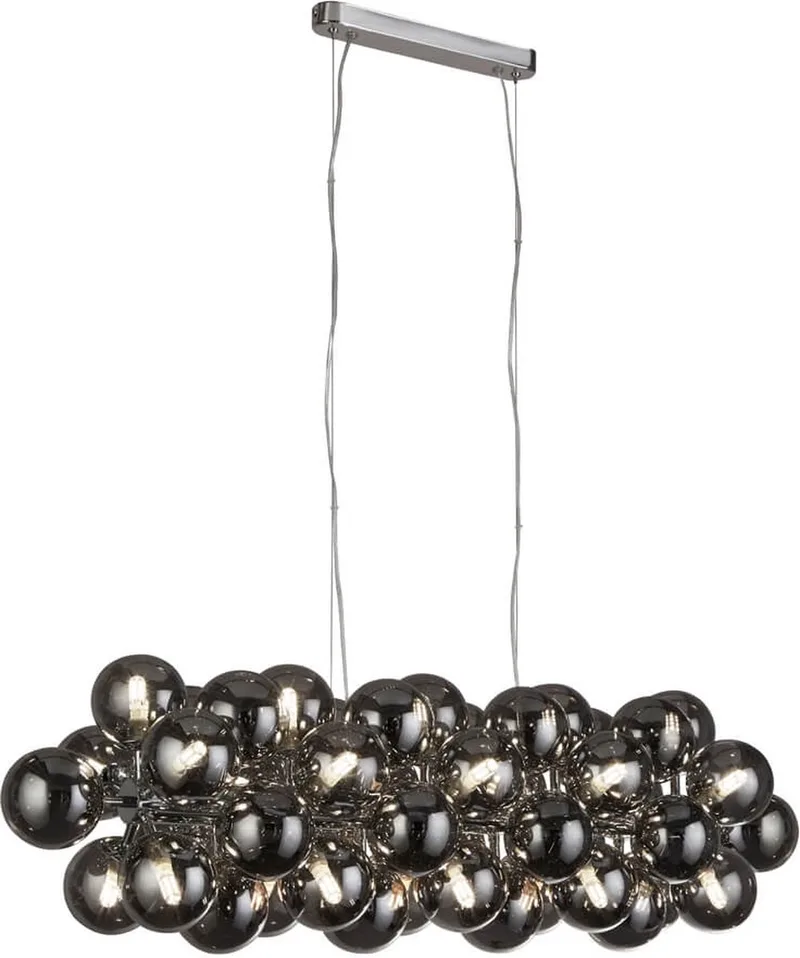 BERRY Hanglamp 25 Lichts Smoke fra Searchlight i Krom – produktbillede