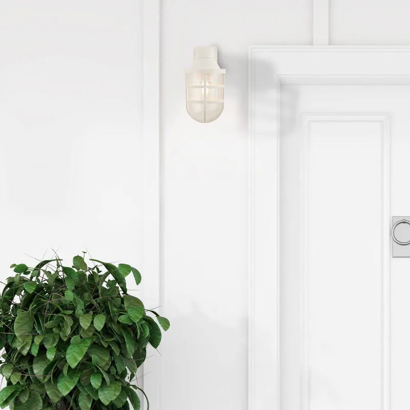 Buitenwandlamp X Seaside, IP44 de Searchlight en Blanc – photo produit
