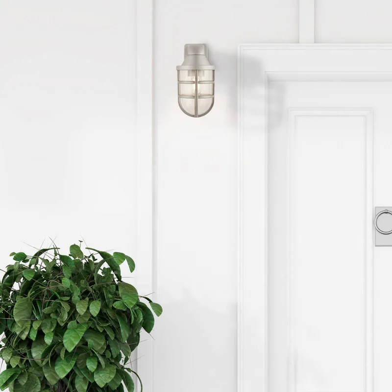 Buitenwandlamp X Seaside, IP44 fra Searchlight i Sølv – produktbillede