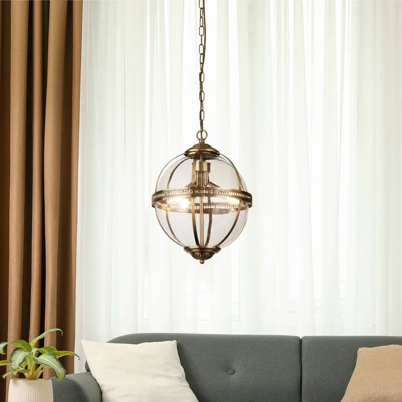 Coronet hanglamp, chroom de Searchlight en Chrome, Helder – photo produit