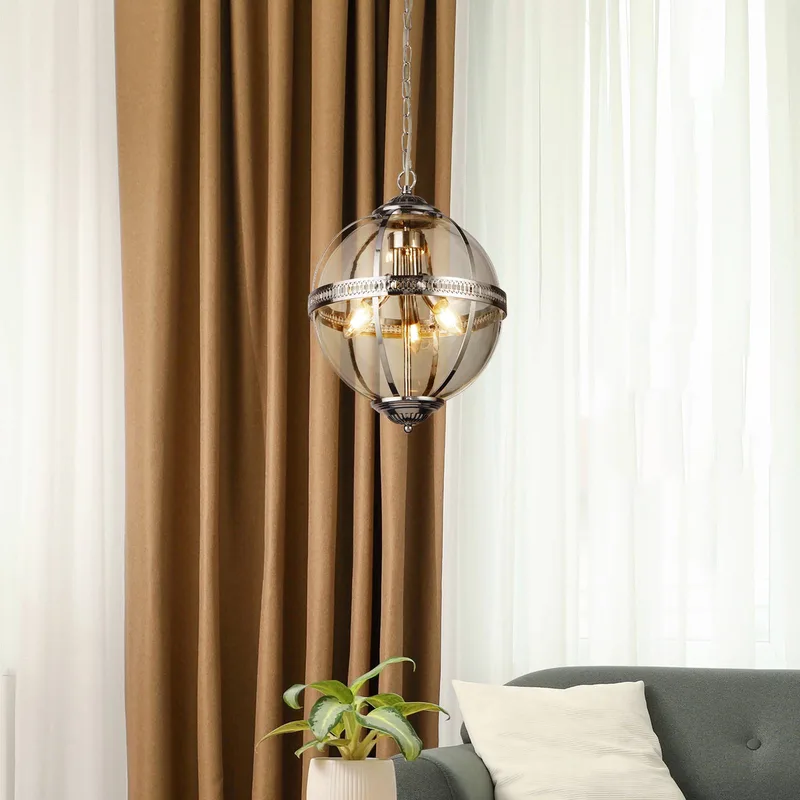 Coronet hanglamp, messing från Searchlight i Mässing, Helder – produktbild