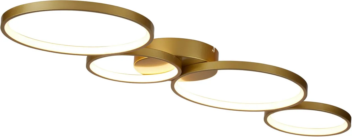 Deckenleuchte Cirque LED 4Lt Deckenleuchte, goldenes Metall, LED fest integriert von Searchlight in Gold – Produktfoto