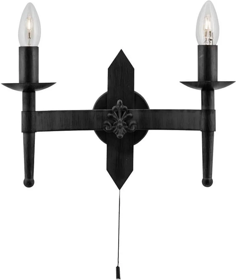 Expressions of Light Cartwheel - Wandlamp - 2 lichts de Searchlight en Noir – photo produit