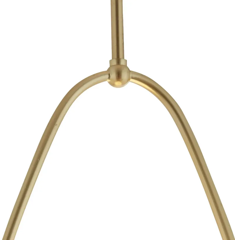 Hanglamp Avalon met glazen kap, goud de Searchlight en Or, Blanc – photo produit