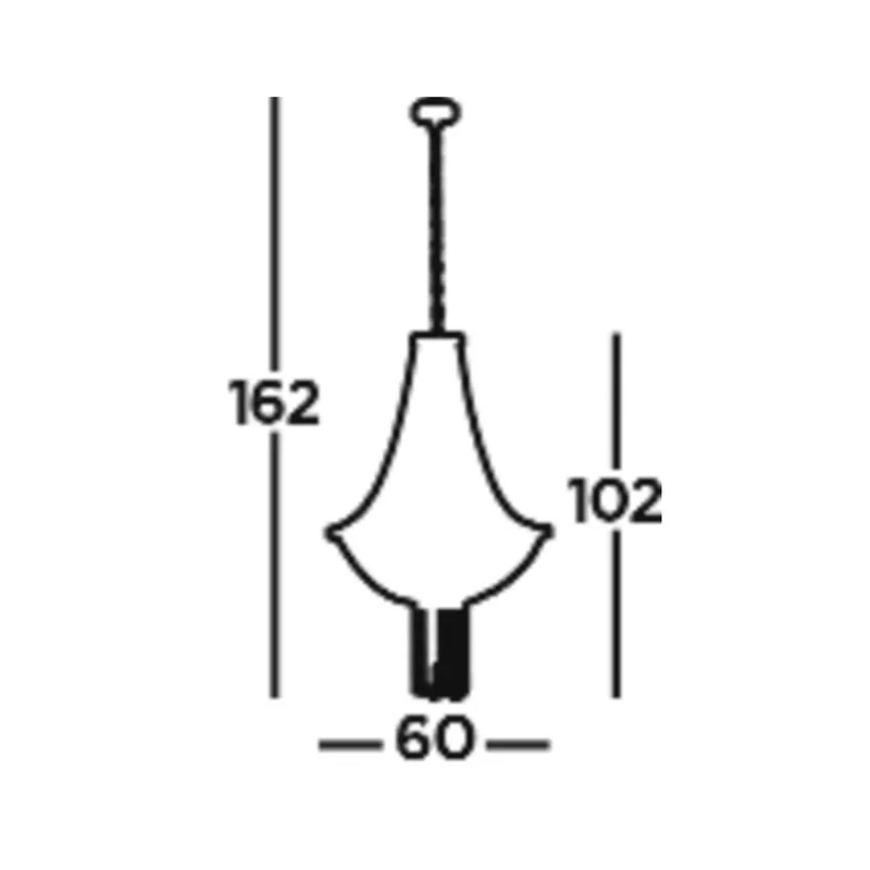 Hanglamp Baguette, zwart/messing, glas, E14, 162 cm de Searchlight en Noir, Laiton, Helder – photo produit
