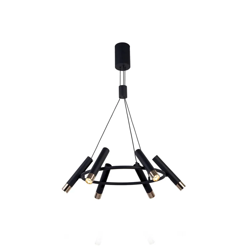 Hanglamp Elegance 6-lamps de Searchlight en Noir – photo produit
