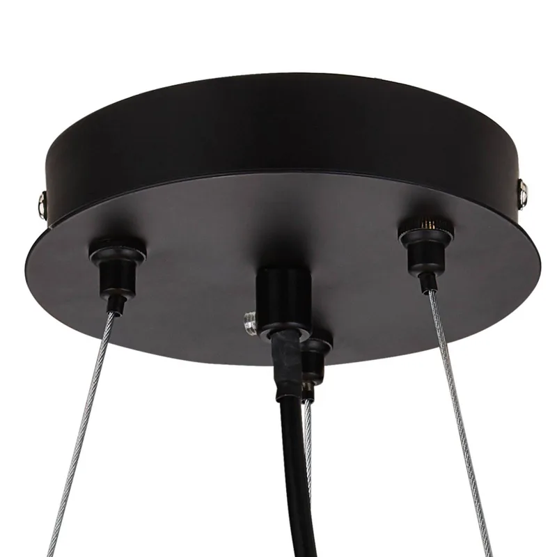 Hanglamp Fringe, rond fra Searchlight i Sort, Guld – produktbillede