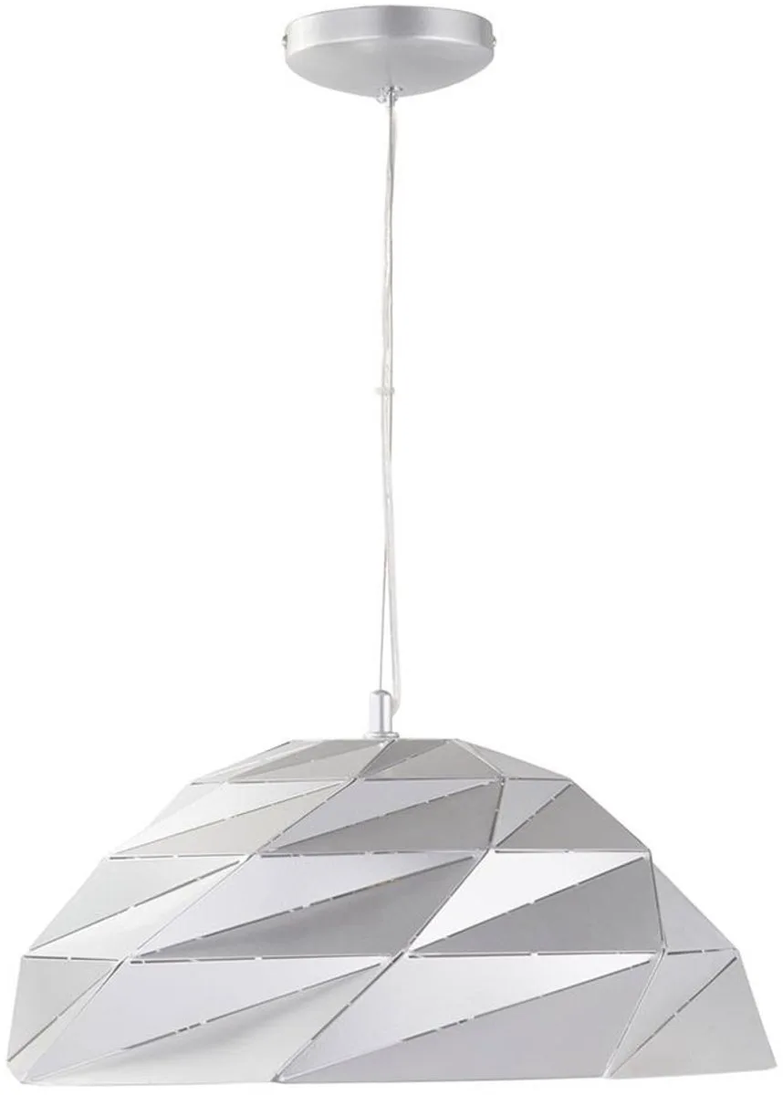 Hanglamp in hoogte verstelbaar eetkamerlamp hanglamp geometrisch, ijzer 1x E27 fitting, DxH 47x150 cm fra Searchlight i Sølv – produktbillede