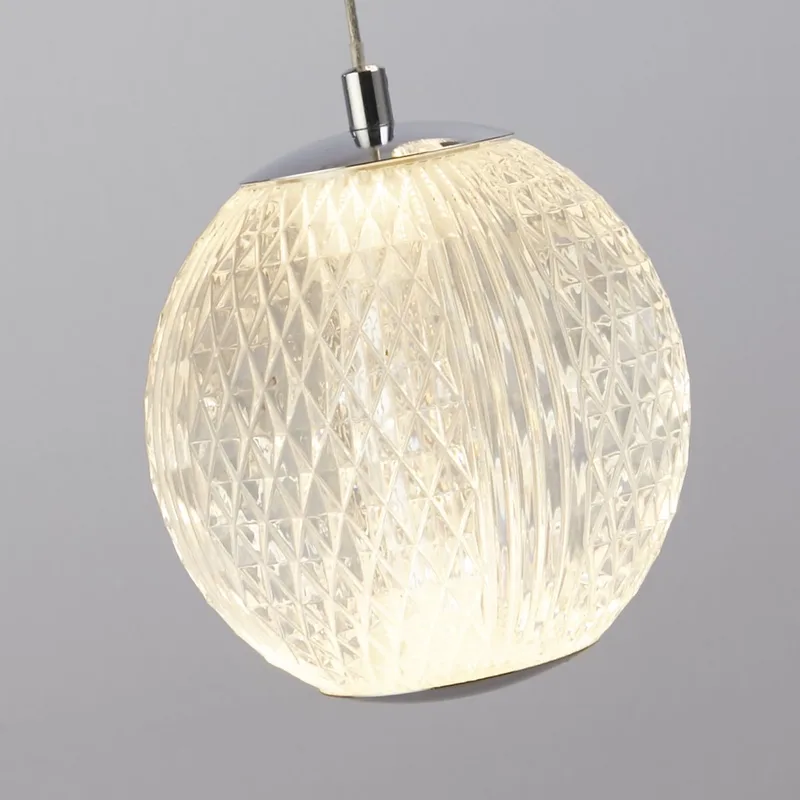 Hanglamp Multi pendel 5 lichts Acryl ALLURE by Searchlight in Chrome – product photo