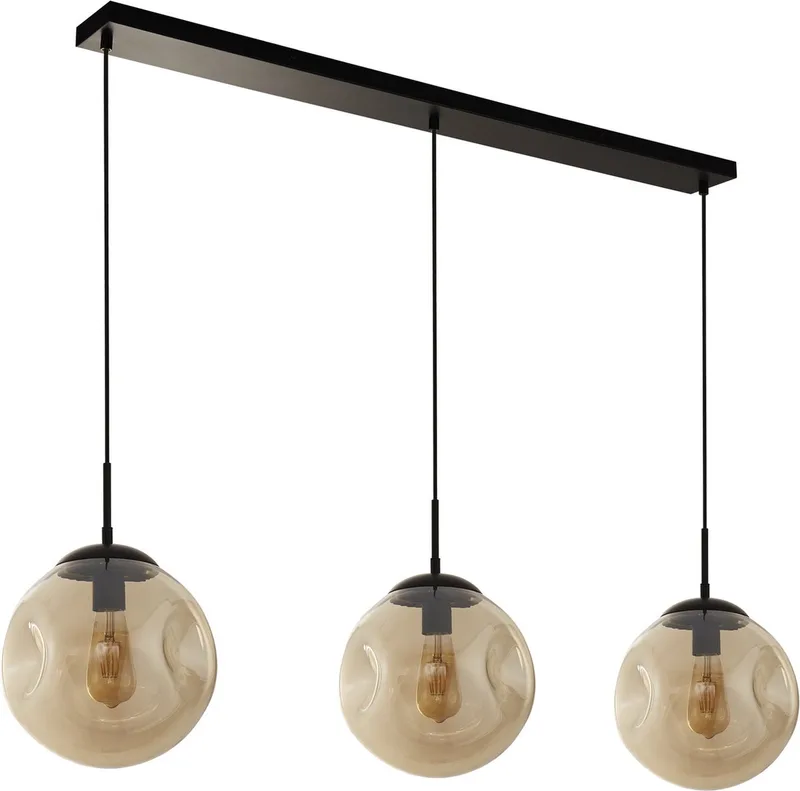 Hanglamp Punch 3 lichts L 121 cm by Searchlight in Black – product photo
