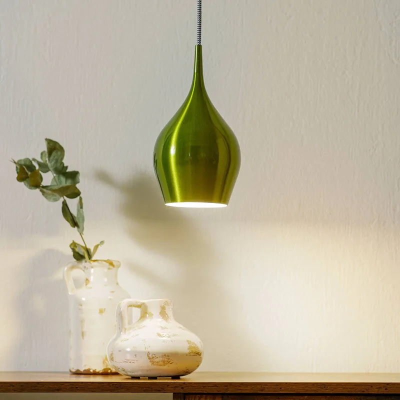 Hanglamp Vibrant Ø 12cm de Searchlight en Vert – photo produit