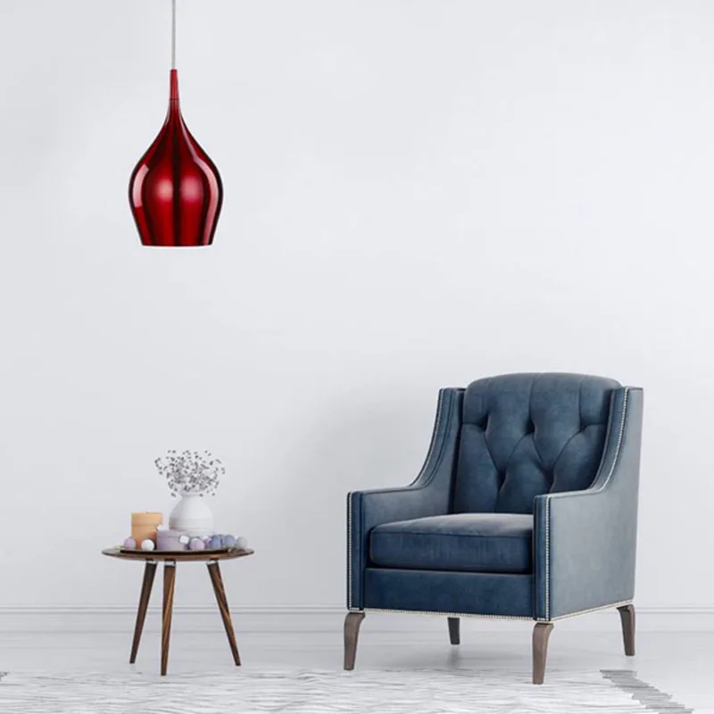 Hanglamp Vibrant Ø 12cm van Searchlight in Rood – productfoto