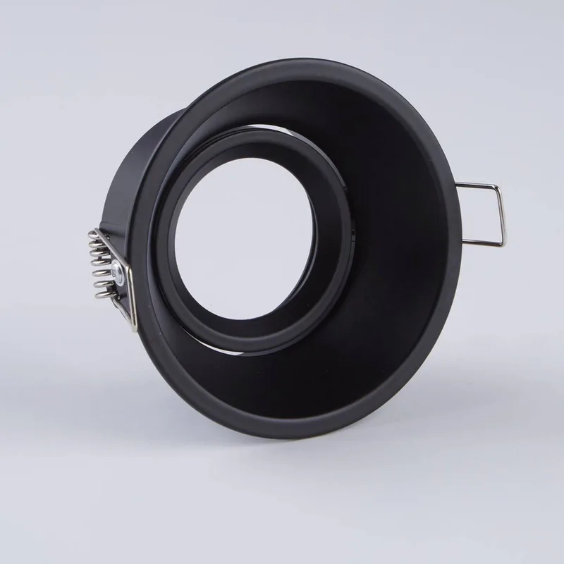 Inbouwlamp Slim Trim, Ø 9,4 cm, IP20, aluminium, GU10 fra Searchlight i Sort – produktbillede