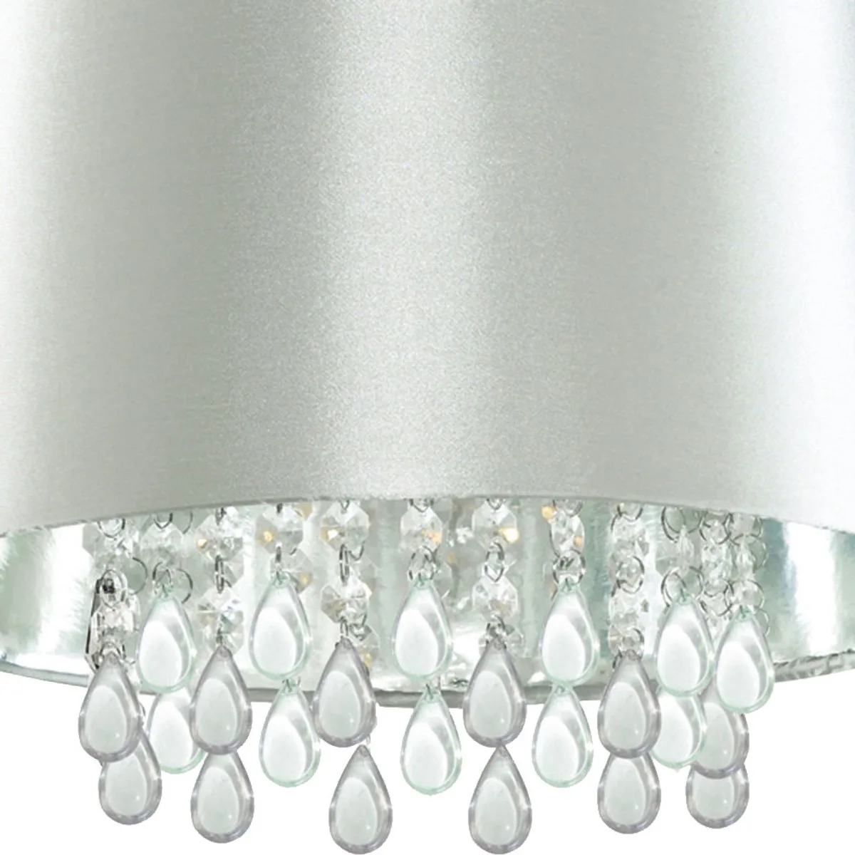 Kristallen plafond hanglamp woonkamer hanglamp kunst zijde zilver fra Searchlight i Hvid – produktbillede