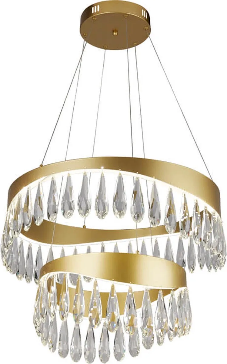 Kroonluchter Kristal Koelwit 53W Dimbaar JEWEL de Searchlight en Or – photo produit