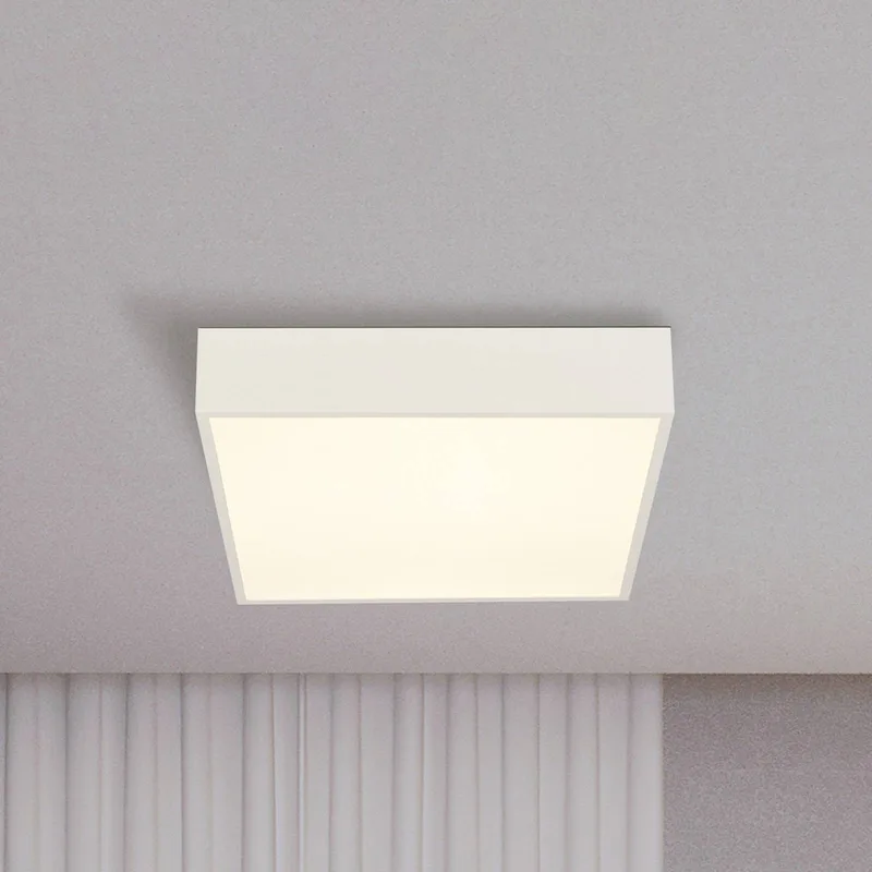 LED badkamer plafondlamp Zeus, wit, lengte 30 cm, metaal de Searchlight en Blanc, Opaal – photo produit