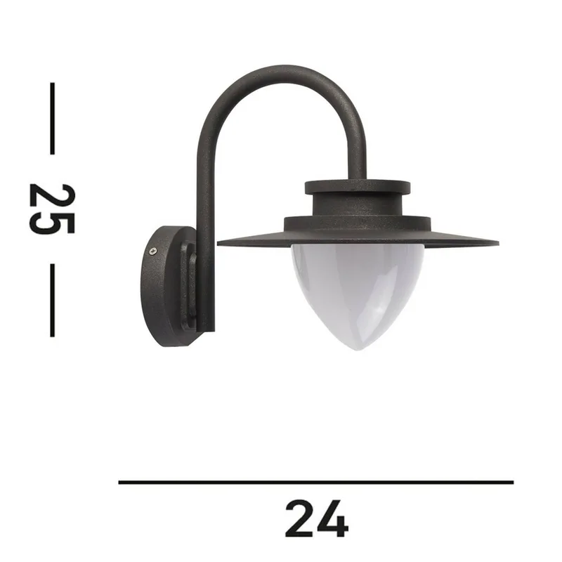 LED buiten wandlamp Texas, IP54, grafietkleurig, metaal fra Searchlight i Grafiet, Hvid – produktbillede