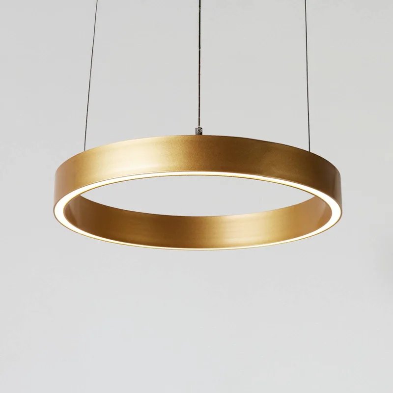 LED hanglamp Layla, goud, Ø 44 cm CCT, in hoogte verstelbaar by Searchlight in Gold, Opaal – product photo