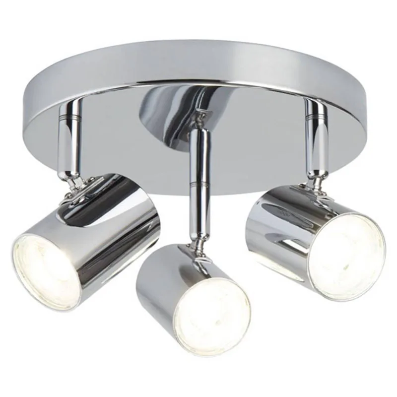 LED plafondlamp Rollo, 3-lamps von Searchlight in Chrom – Produktfoto