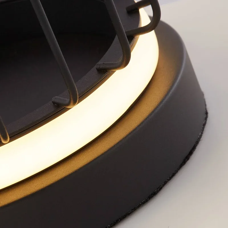 LED tafellamp Cage fra Searchlight i Gesatineerd zwart – produktbillede