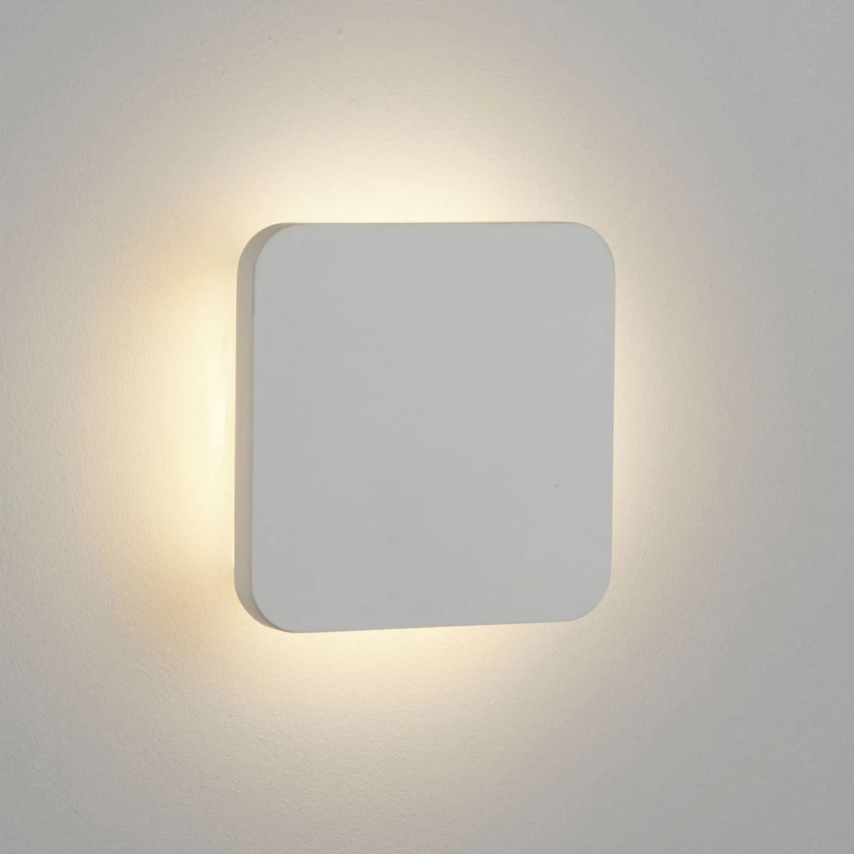 LED wandlamp Gypsum 15x15cm van witte gips van Searchlight in Wit – productfoto