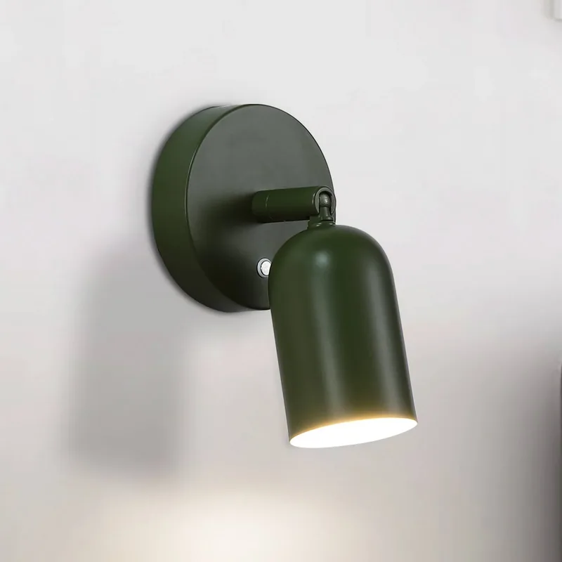 LED wandlamp op batterijen CONE, breedte 10 cm, metaal de Searchlight en Vert foncé – photo produit