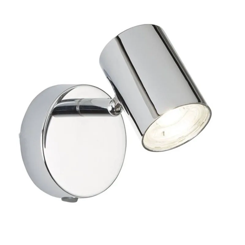 LED wandspot Rollo, met schakelaar de Searchlight en Chrome – photo produit