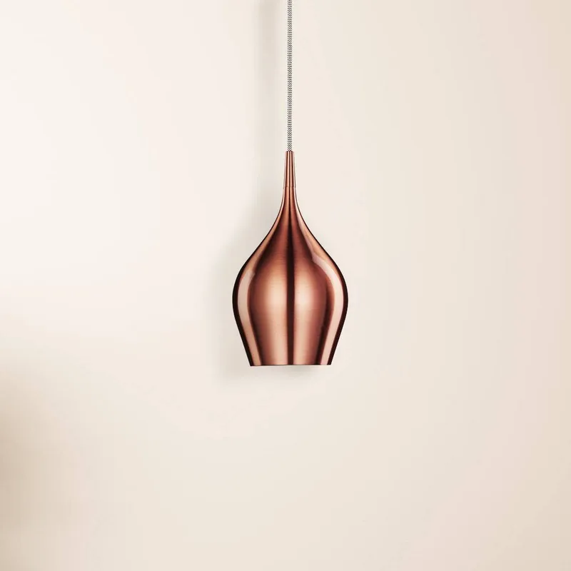 Levendige hanglamp Ø 12 cm van Searchlight in Roze metallic – productfoto