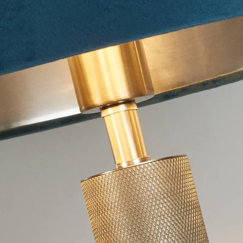 London tafellamp, zilver / turquoise de Searchlight en Argent, Turquoise – photo produit