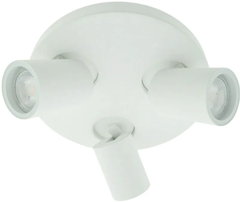 Moderne Opbouwspots GU10 Selena 3 Lichtpunten Rechthoek Metaal Slaapkamer Gang/Hal Badkamer Keuken Dimbaar IP44 van Searchlight in Wit – productfoto