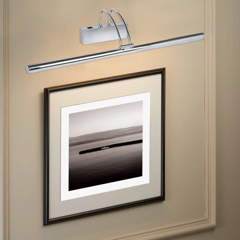 Piktura - LED-Bilderleuchte mit Schalter, chrom von Searchlight in Chrom, Silber – Produktfoto