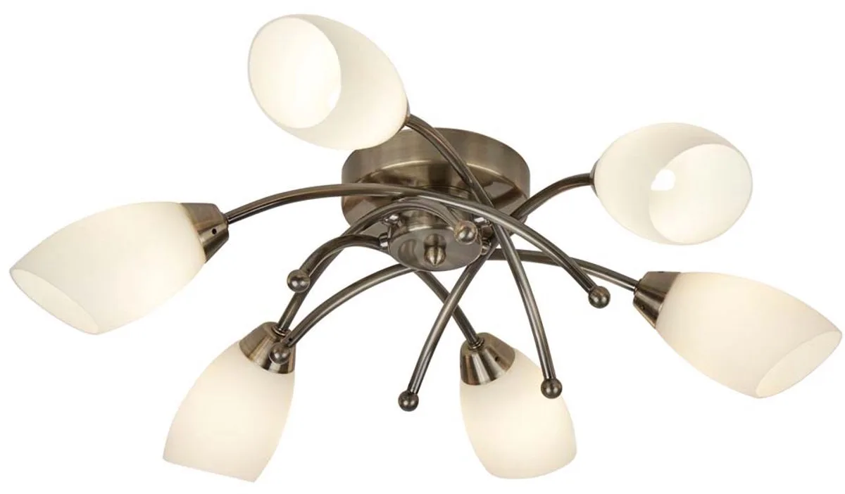 Plafondlamp antiek messing hal kantoor eetkamer slaapkamer woonkamer verlichting von Searchlight in Bronze – Produktfoto