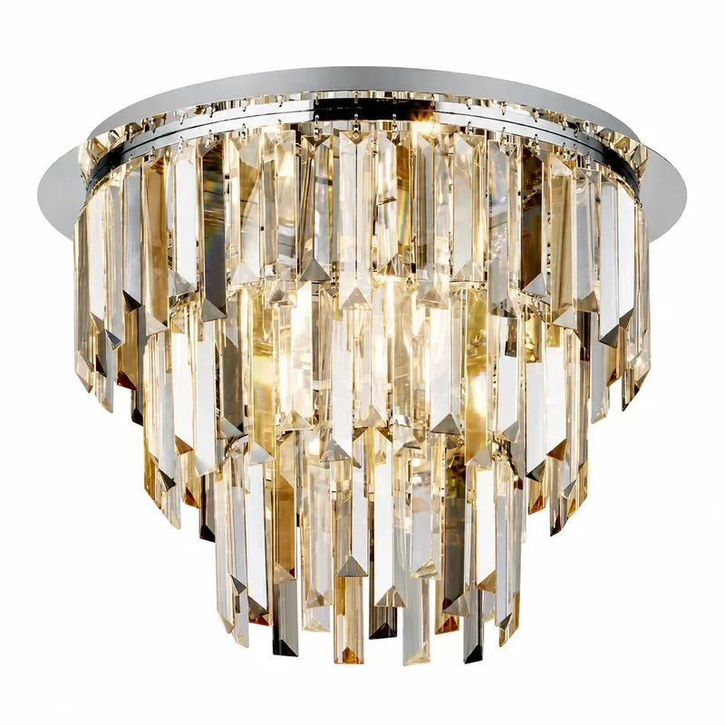 Plafondlamp Clarissa 5 lichts Ø 45 cm chroom by Searchlight – product photo