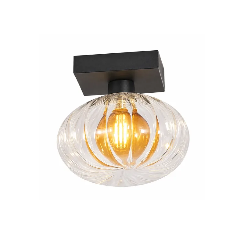 Plafondlamp Sunbeam Ø 13,5 cm zwart de Searchlight – photo produit